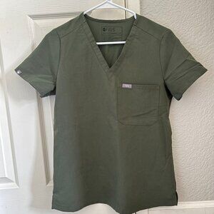 Figs scrub top (moss)